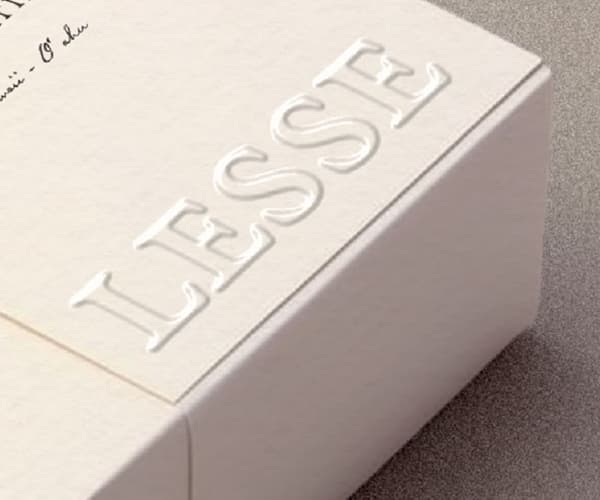 Embossed and debossed finish on a printed box