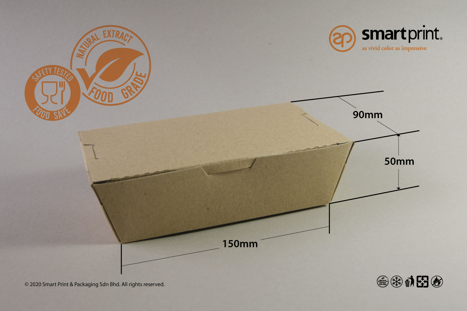 Custom food packaging box size option 0