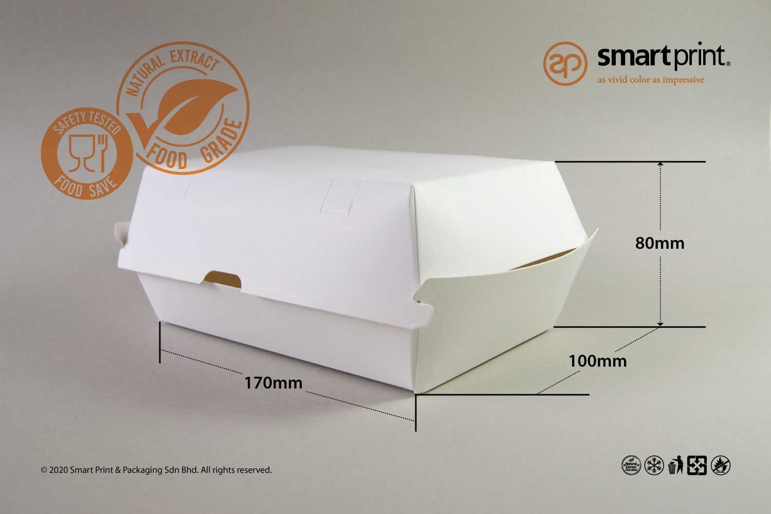 Custom food packaging box size option 4
