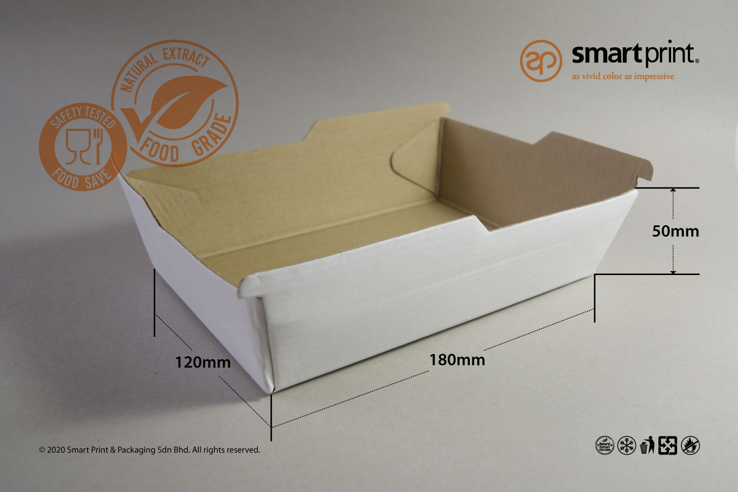 Custom food packaging box size option 8