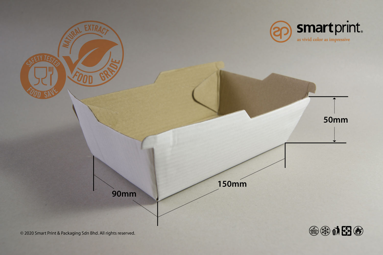 Custom food packaging box size option 9