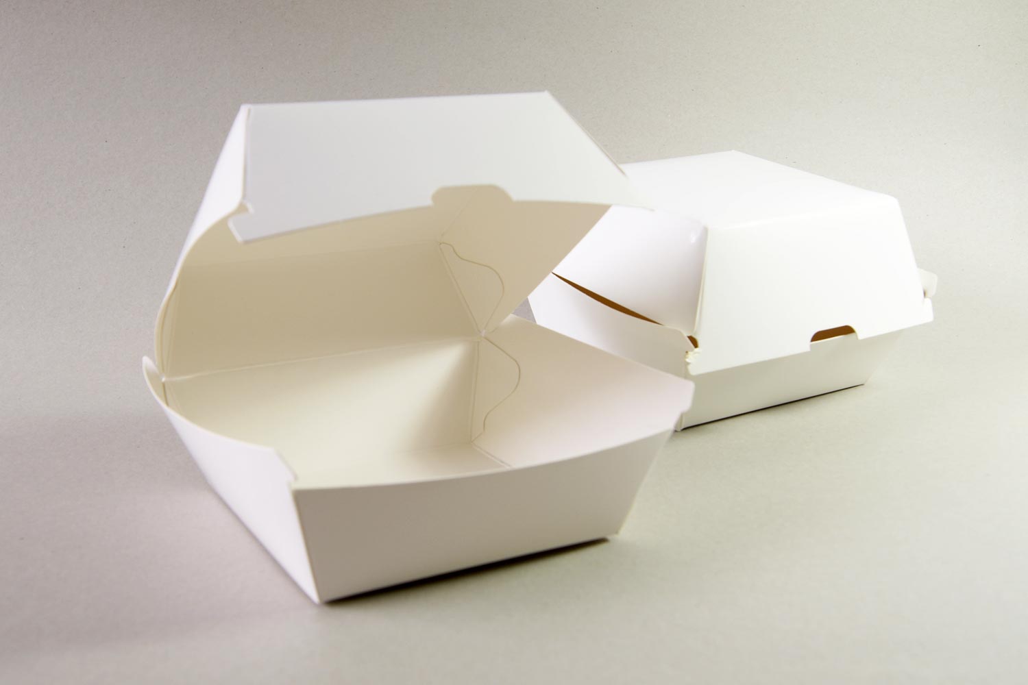 Printed burger food box sample