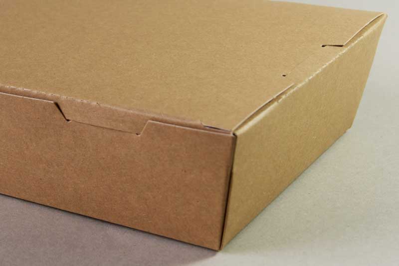 Lock-bottom food packaging box structure