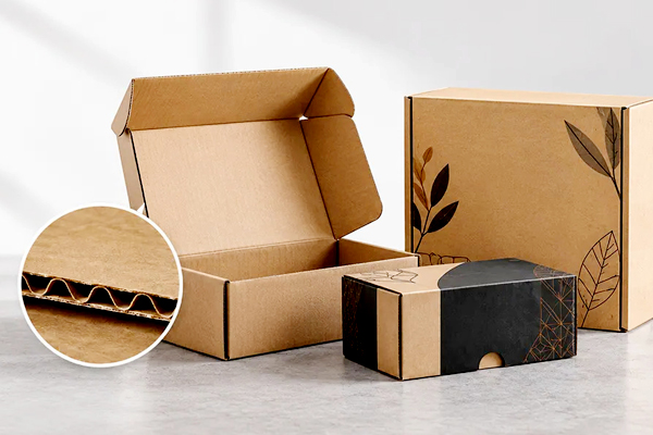 B-flute corrugated carton box example