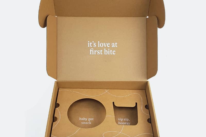 Custom packaging box material and structural detail