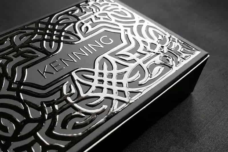 High gloss coating on printed packaging